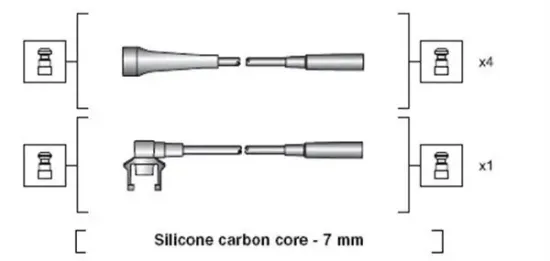 Zündleitungssatz MAGNETI MARELLI 941318111145 Bild Zündleitungssatz MAGNETI MARELLI 941318111145
