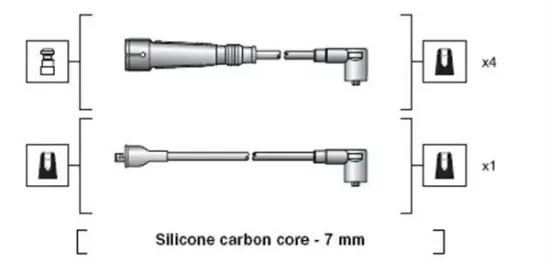 Zündleitungssatz MAGNETI MARELLI 941318111155 Bild Zündleitungssatz MAGNETI MARELLI 941318111155