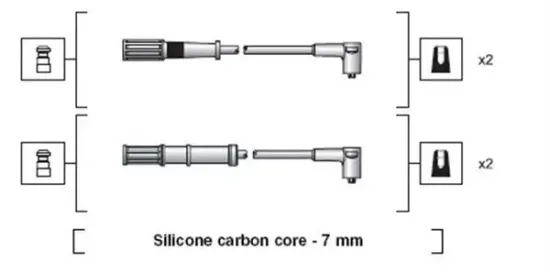 Zündleitungssatz MAGNETI MARELLI 941318111161 Bild Zündleitungssatz MAGNETI MARELLI 941318111161