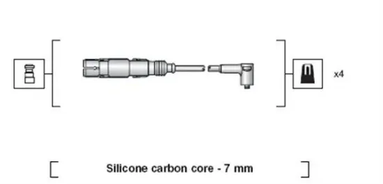 Zündleitungssatz MAGNETI MARELLI 941318111164 Bild Zündleitungssatz MAGNETI MARELLI 941318111164