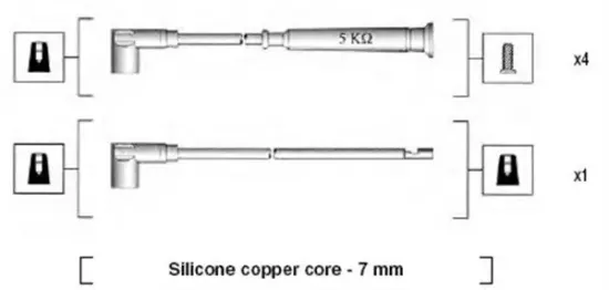 Zündleitungssatz MAGNETI MARELLI 941045230511 Bild Zündleitungssatz MAGNETI MARELLI 941045230511
