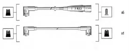 Zündleitungssatz MAGNETI MARELLI 941055110535 Bild Zündleitungssatz MAGNETI MARELLI 941055110535