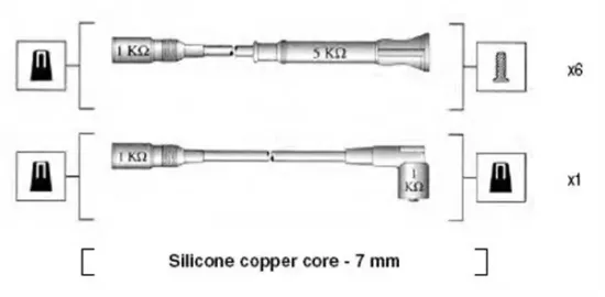 Zündleitungssatz MAGNETI MARELLI 941075180556 Bild Zündleitungssatz MAGNETI MARELLI 941075180556