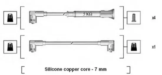 Zündleitungssatz MAGNETI MARELLI 941075270562 Bild Zündleitungssatz MAGNETI MARELLI 941075270562