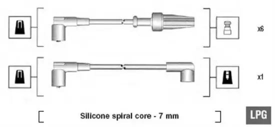 Zündleitungssatz MAGNETI MARELLI 941085210571 Bild Zündleitungssatz MAGNETI MARELLI 941085210571