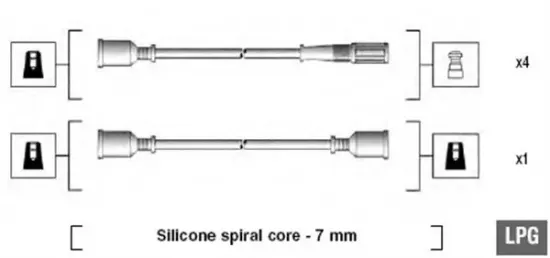 Zündleitungssatz MAGNETI MARELLI 941095340585 Bild Zündleitungssatz MAGNETI MARELLI 941095340585