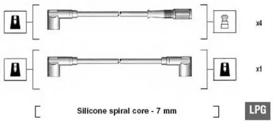 Zündleitungssatz MAGNETI MARELLI 941095860624 Bild Zündleitungssatz MAGNETI MARELLI 941095860624