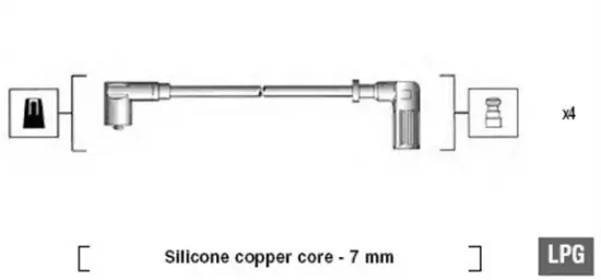 Zündleitungssatz MAGNETI MARELLI 941095870625 Bild Zündleitungssatz MAGNETI MARELLI 941095870625