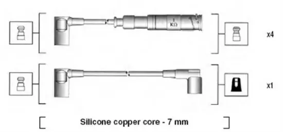 Zündleitungssatz MAGNETI MARELLI 941115020651 Bild Zündleitungssatz MAGNETI MARELLI 941115020651