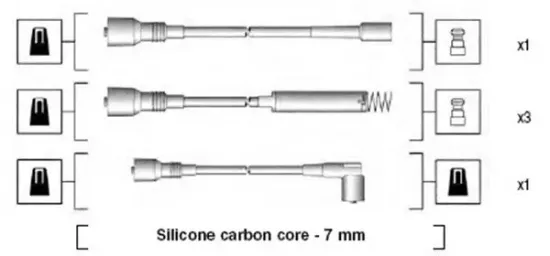 Zündleitungssatz MAGNETI MARELLI 941125280680 Bild Zündleitungssatz MAGNETI MARELLI 941125280680