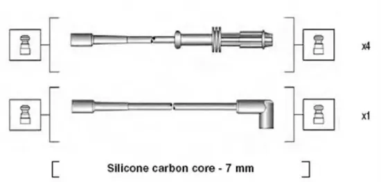 Zündleitungssatz MAGNETI MARELLI 941135120700 Bild Zündleitungssatz MAGNETI MARELLI 941135120700