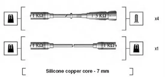 Zündleitungssatz MAGNETI MARELLI 941175140755 Bild Zündleitungssatz MAGNETI MARELLI 941175140755
