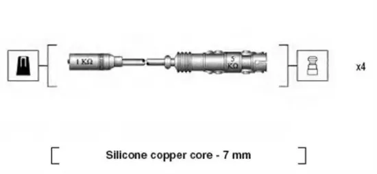 Zündleitungssatz MAGNETI MARELLI 941175190760 Bild Zündleitungssatz MAGNETI MARELLI 941175190760