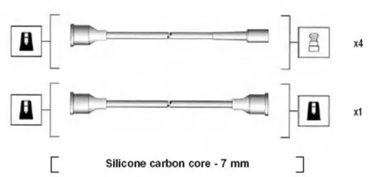 Zündleitungssatz MAGNETI MARELLI 941285030841 Bild Zündleitungssatz MAGNETI MARELLI 941285030841