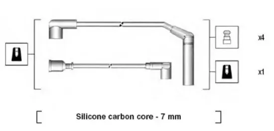 Zündleitungssatz MAGNETI MARELLI 941295070879 Bild Zündleitungssatz MAGNETI MARELLI 941295070879