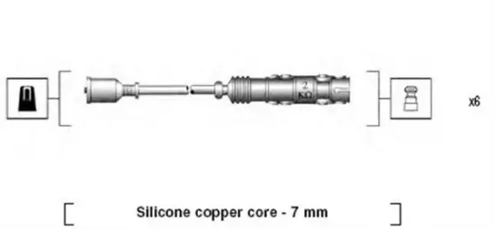 Zündleitungssatz MAGNETI MARELLI 941455010942 Bild Zündleitungssatz MAGNETI MARELLI 941455010942