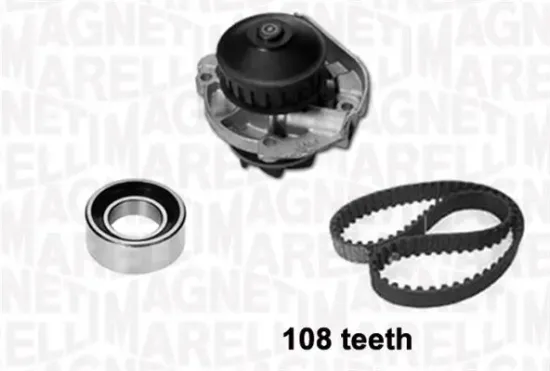 Wasserpumpe + Zahnriemensatz MAGNETI MARELLI 341401610001 Bild Wasserpumpe + Zahnriemensatz MAGNETI MARELLI 341401610001