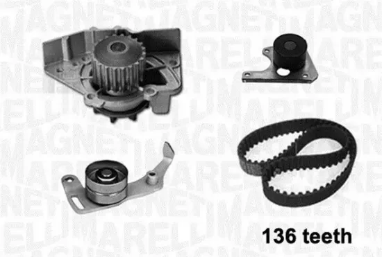 Wasserpumpe + Zahnriemensatz MAGNETI MARELLI 341402080001 Bild Wasserpumpe + Zahnriemensatz MAGNETI MARELLI 341402080001