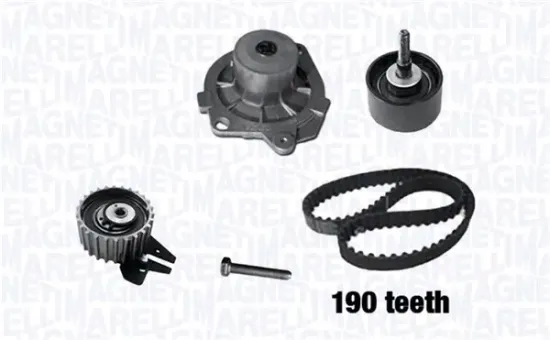 Wasserpumpe + Zahnriemensatz MAGNETI MARELLI 341403980001 Bild Wasserpumpe + Zahnriemensatz MAGNETI MARELLI 341403980001