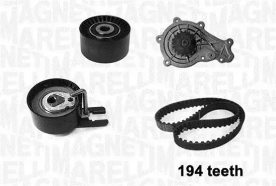 Wasserpumpe + Zahnriemensatz MAGNETI MARELLI 341404030001 Bild Wasserpumpe + Zahnriemensatz MAGNETI MARELLI 341404030001