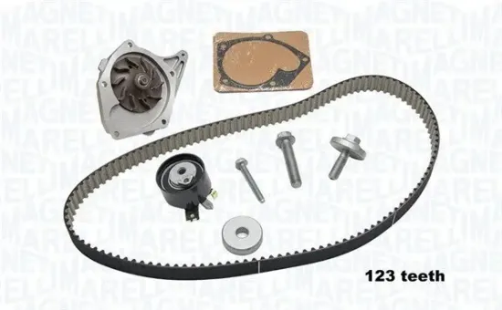 Wasserpumpe + Zahnriemensatz MAGNETI MARELLI 341404170002 Bild Wasserpumpe + Zahnriemensatz MAGNETI MARELLI 341404170002