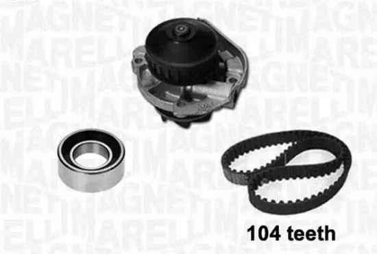 Wasserpumpe + Zahnriemensatz MAGNETI MARELLI 341405660001 Bild Wasserpumpe + Zahnriemensatz MAGNETI MARELLI 341405660001