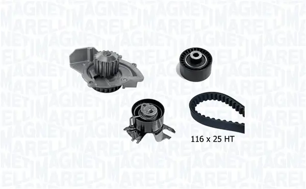 Wasserpumpe + Zahnriemensatz MAGNETI MARELLI 341406770001