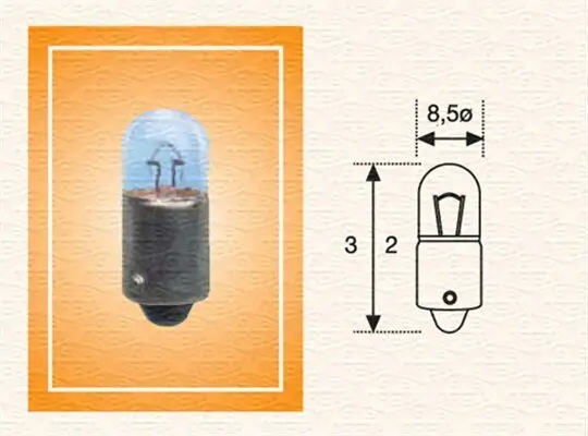 Glühlampe, Schlussleuchte 24 V 3 W T3W MAGNETI MARELLI 002894200000 Bild Glühlampe, Schlussleuchte 24 V 3 W T3W MAGNETI MARELLI 002894200000