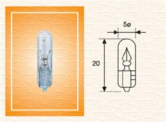 Glühlampe, Instrumentenbeleuchtung 24 V 1,2 W W1,2W MAGNETI MARELLI 003722100000