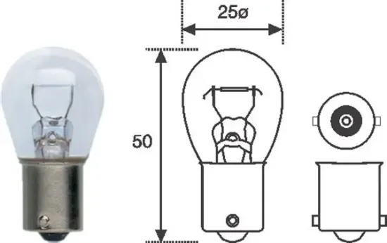 Glühlampe, Blinkleuchte 12 V 21 W P21W MAGNETI MARELLI 008506100000 Bild Glühlampe, Blinkleuchte 12 V 21 W P21W MAGNETI MARELLI 008506100000