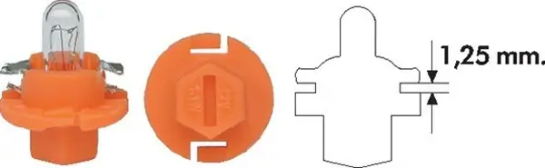 Glühlampe, Instrumentenbeleuchtung 12 V 1,1 W B2,4W MAGNETI MARELLI 002053300000