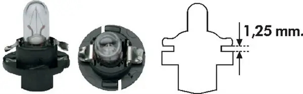 Glühlampe, Instrumentenbeleuchtung 12 V 1,2 W B2,4W MAGNETI MARELLI 002053000000