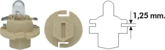 Glühlampe, Instrumentenbeleuchtung 12 V 1,5 W B2,4W MAGNETI MARELLI 002053200000 Bild Glühlampe, Instrumentenbeleuchtung 12 V 1,5 W B2,4W MAGNETI MARELLI 002053200000