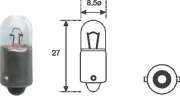 Glühlampe, Blinkleuchte 12 V 4 W T4W MAGNETI MARELLI 002893100000