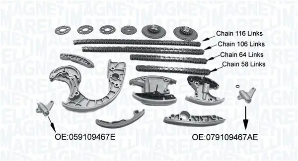 Steuerkettensatz MAGNETI MARELLI 341500001580