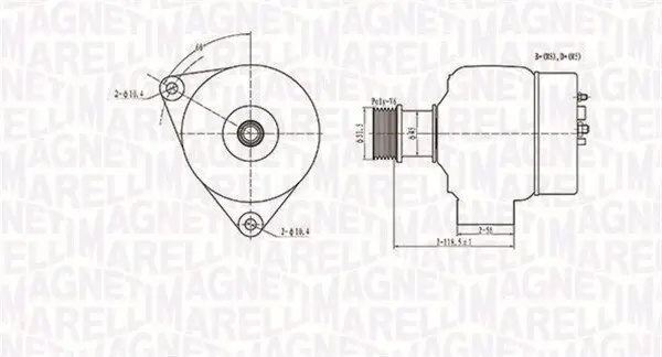 Generator 12 V MAGNETI MARELLI 063731138010