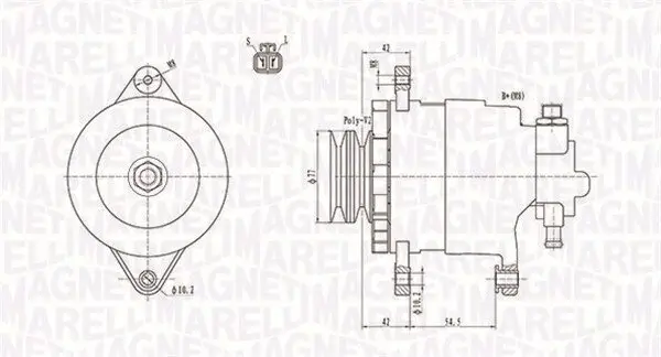 Generator 12 V MAGNETI MARELLI 063731183010