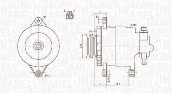 Generator 12 V MAGNETI MARELLI 063731183010 Bild Generator 12 V MAGNETI MARELLI 063731183010