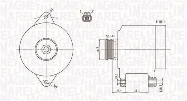 Generator 12 V MAGNETI MARELLI 063731283010