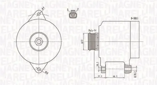 Generator 12 V MAGNETI MARELLI 063731283010 Bild Generator 12 V MAGNETI MARELLI 063731283010