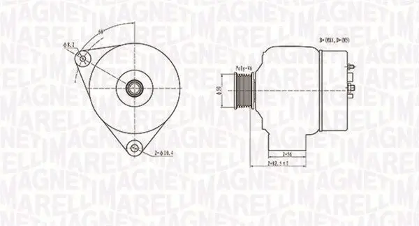 Generator 12 V MAGNETI MARELLI 063731301010