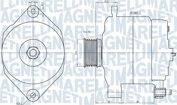 Generator 14 V MAGNETI MARELLI 063731343010