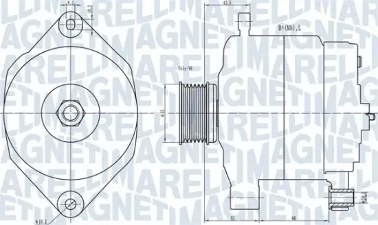 Generator 14 V MAGNETI MARELLI 063731343010 Bild Generator 14 V MAGNETI MARELLI 063731343010