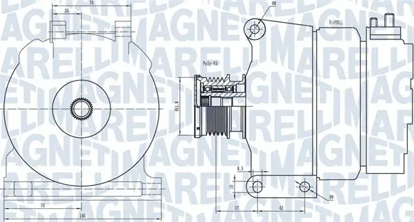 Generator 14 V MAGNETI MARELLI 063731390010 Bild Generator 14 V MAGNETI MARELLI 063731390010