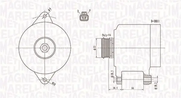 Generator 12 V MAGNETI MARELLI 063731409010