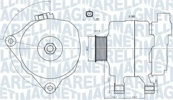 Generator 14 V MAGNETI MARELLI 063731499010 Bild Generator 14 V MAGNETI MARELLI 063731499010