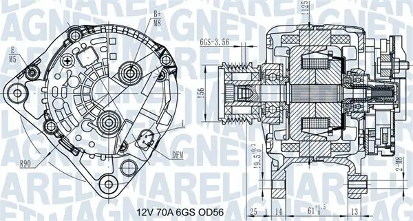 Generator 12 V MAGNETI MARELLI 063731502010