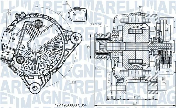 Generator 12 V MAGNETI MARELLI 063731545910