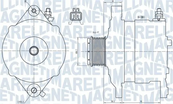 Generator 14 V MAGNETI MARELLI 063731602010