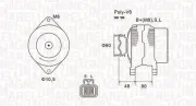 Generator 14 V MAGNETI MARELLI 063731607010